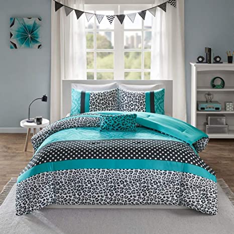 Teal & Grey Bedroom