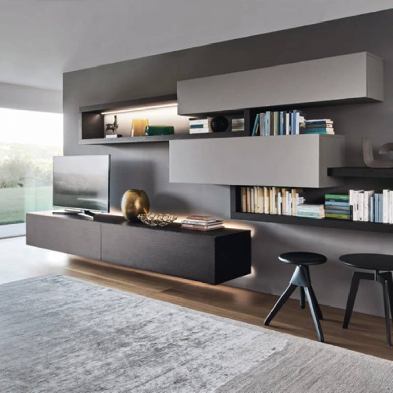40 Best Black Wall Units for Living Room Contemporary Ideas UK