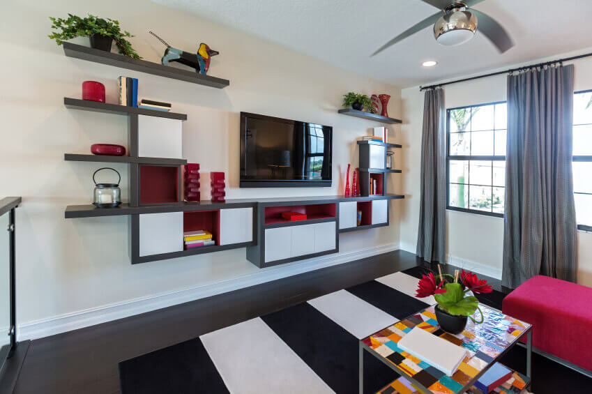 Wooden Shelves For Living Room