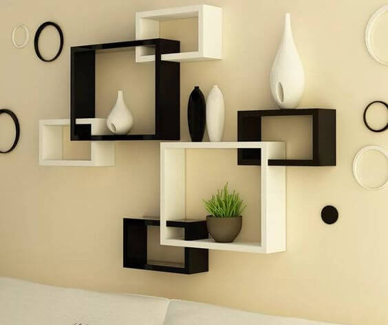 Wooden Wall Shelves Living Room