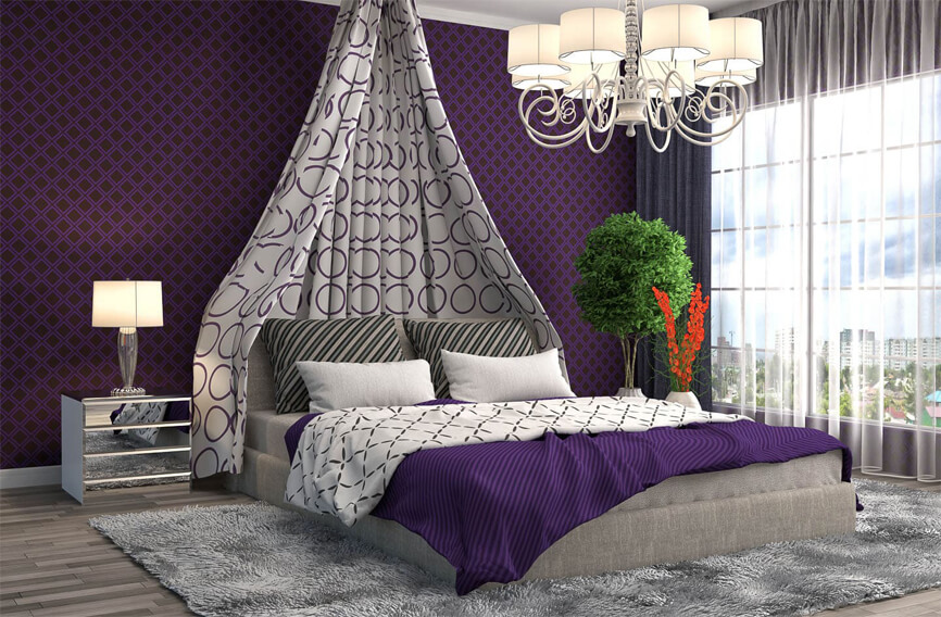 Purple And Grey Bedroom Ideas