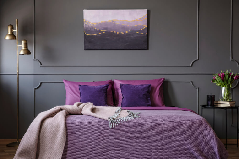 Purple And Grey Bedroom Uk