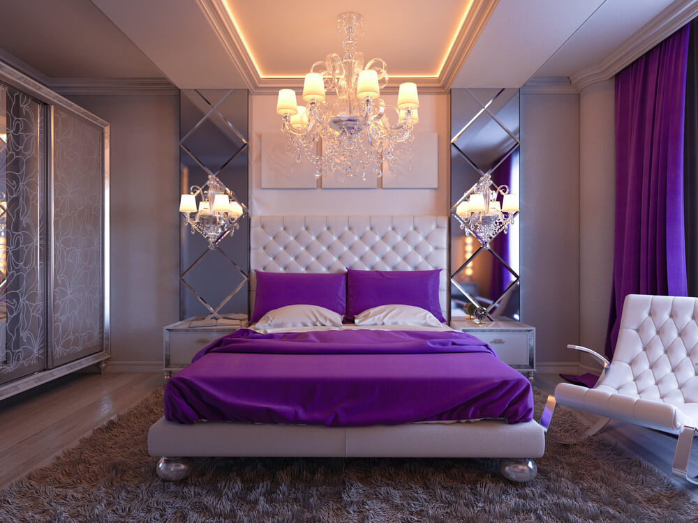 Soft Purple Grey Bedding Ideas