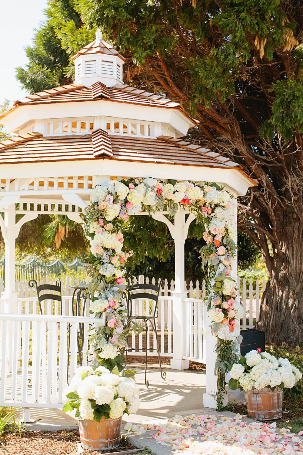 Wedding Gazebo With Flowers Arrangement